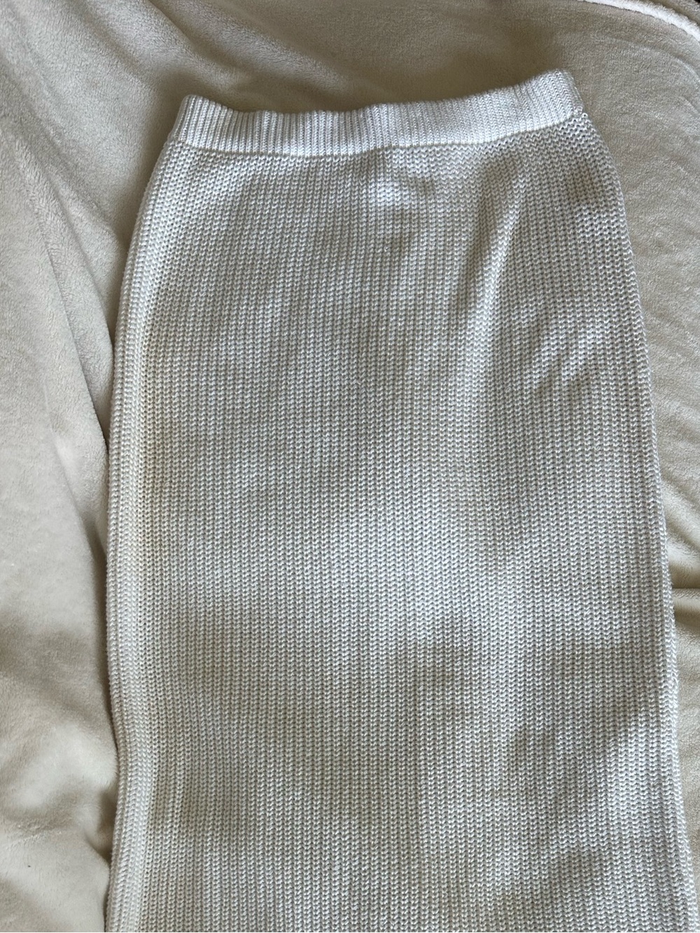 VTG White Cotton Crochet Knit Maxi Skirt Summer Vacation Beach Resort Size S - Picture 4 of 6